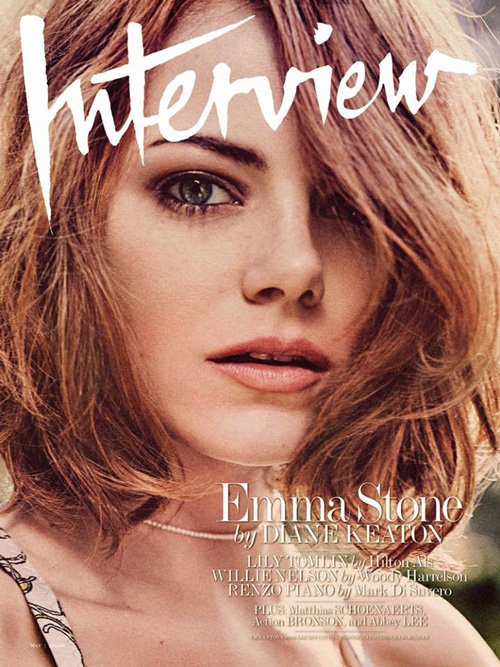 Emma Stone Interview Cover 2 Emma Stone si racconta su Interview Magazine