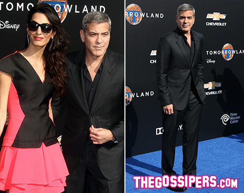 George Amal Tomorwland premiere George Clooney e Amal alla premiere di Tomorrowland