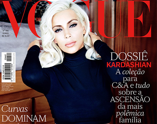 Kim Kardashian4 Kim Kardashian è Marilyn su Vogue Brasil