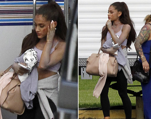 Ariana Grande Ariana Grande sul set di Scream Queens