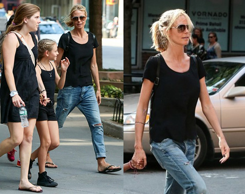 Heidi Klum 2 Heidi Klum a passeggio con i bambini