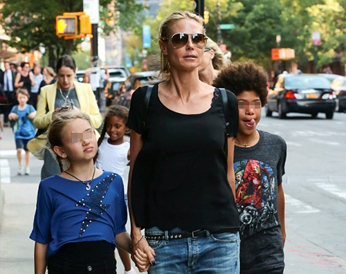 Heidi Klum Heidi Klum a passeggio con i bambini