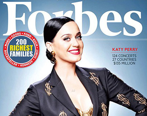 Katy Perry2 Katy Perry terza tra le Celebrity più pagate al mondo per Forbes