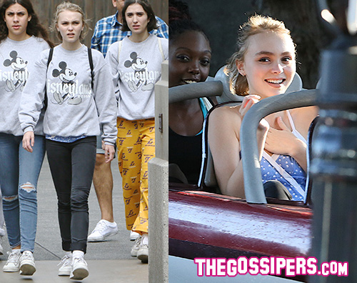 Lily Rose Lily Rose Depp a Disneyland con le amiche