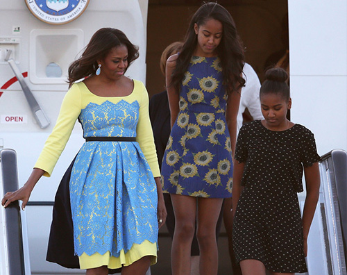 Michelle Obama 2 Michelle Obama arriva a Londra con le figlie