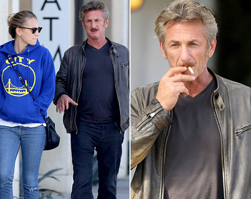 Sean Penn e Dylan Sean Penn passeggia con sua figlia dopo la rottura con Charlize Theron