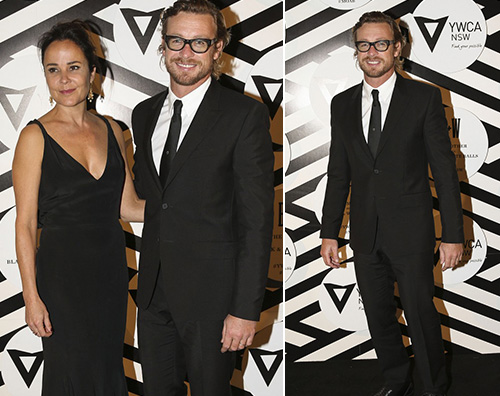 Simon Baker Simon Baker a Sidney con sua moglie