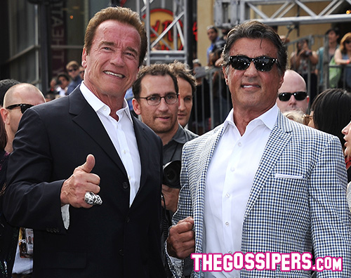 Terminator Arnold Schwarenegger e Sylvester Stallone presentano Terimnator