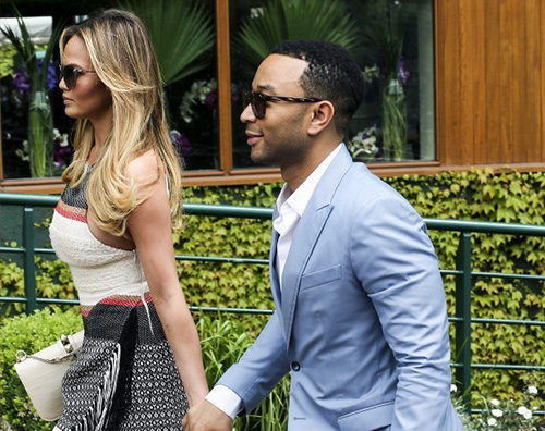 John Legend John Legend e Chrissy Teigen stilosi per Wimblendon