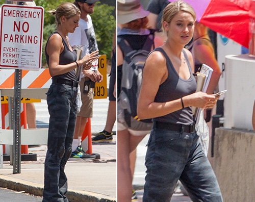 Shailene Woodley Shailene Woodley sul set di Allegiant