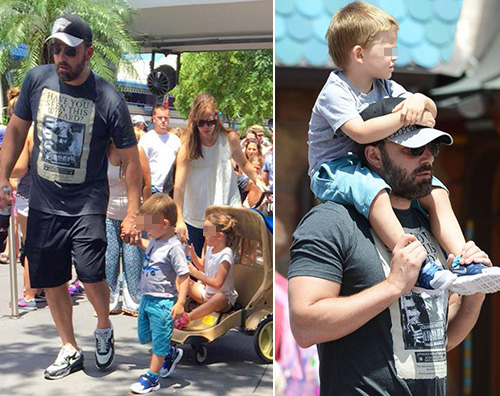 Bennifer 3 Ben Affleck e Jennifer Garner a Disneyland con i bambini