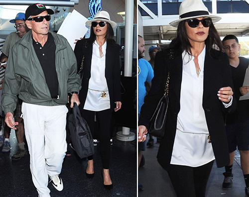 Catherine e Michael Michael Douglas e Catherine Zeta Jones arrivano a Los Angeles