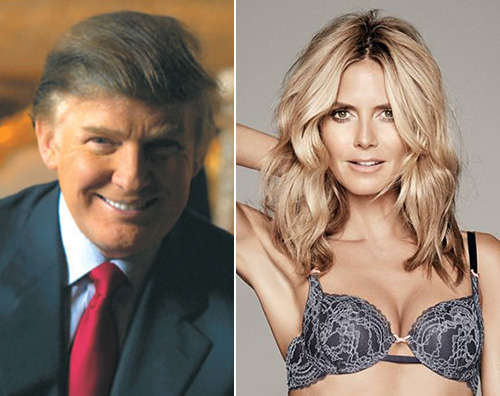 Donald Trump Heidi Klum Heidi Klum, un video su Facebook per Donald Trump