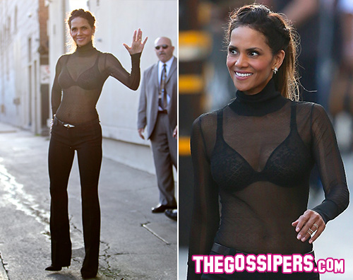 Halle Berry1 Halle Berry, outfit sexy per il Jimmy Kimmel Live