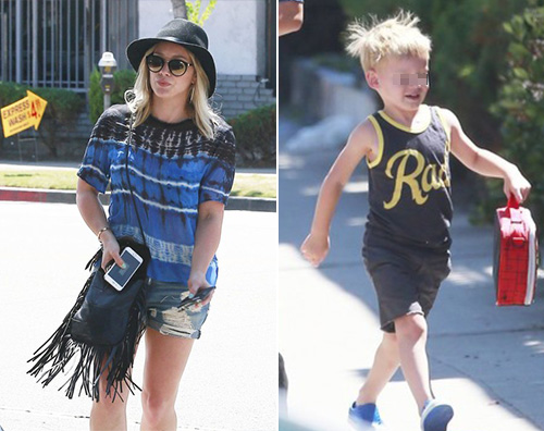 Hilary Duff e Luca Hilary Duff passeggia con Luca