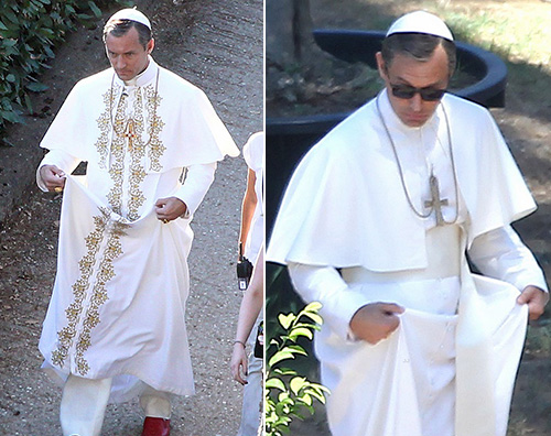 Jude Law 2 Indovina il papa sul set