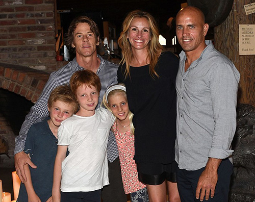 Julia Roberts Julia Roberts a Malibù con la famiglia