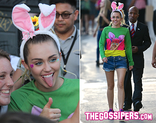 Miley Cyrus Miley Cyrus, look audace per il Jimmy Kimmel Live