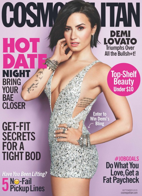 gallery 1438202621 cosmo september 15 demi lovato newsstand2 500x690 Demi Lovato troppo sexy sulla cover di Cosmopolitan?