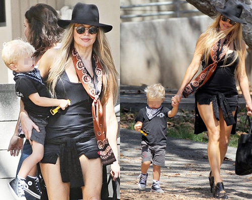 Fergie Axl Fergie passeggia con suo figlio Axl