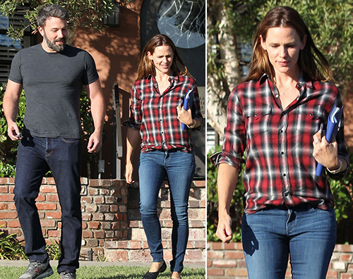 Jennifer Garner e Ben Affleck Jennifer e Ben insieme e sorridenti a Santa Monica