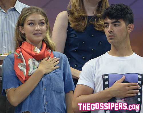 Joe Jonas Gigi hadid Gigi Hadid e Joe Jonas a NY per gli U.S. Open