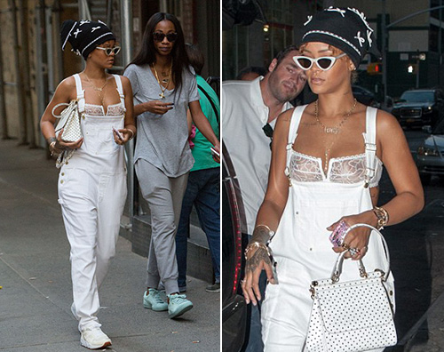 Rihanna Rihanna, passeggiata hot a Tribeca