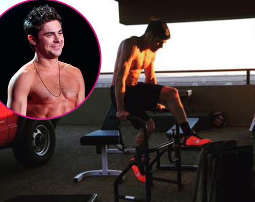 Zac Efron Zac Efton allenamento sexy su Twitter