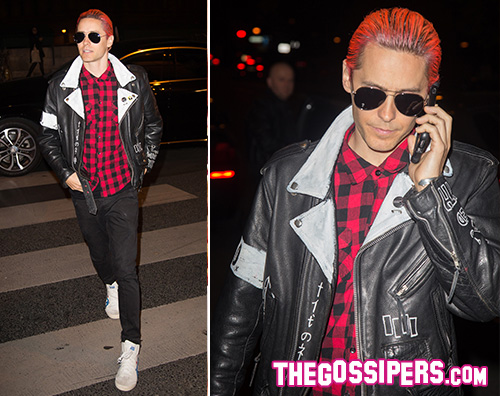 Jared Leto 2 Jared Leto, capelli rosa neon a Parigi