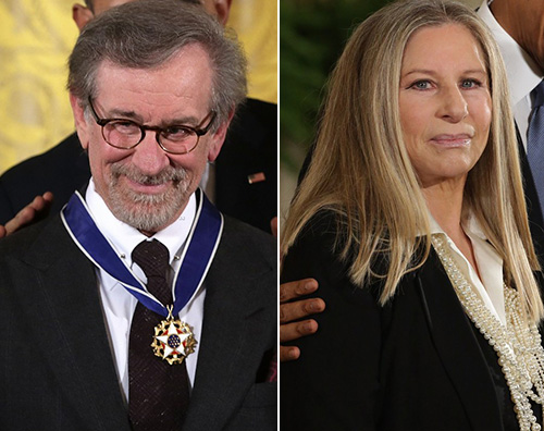 Barbara Streisand Steven Spielberg Barbara Streisand e Steven Spielberg premiati da Obama