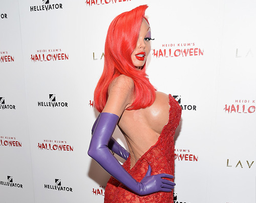 Heidi Klum Jessica Rabbit costume Halloween 2015 Heidi Klum è Jessica Rabbit per Halloween