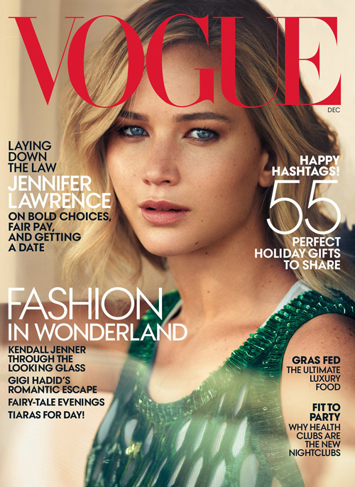 Jennifer Lawrence Cover Jennifer Lawrence protagonista su Vogue di dicembre