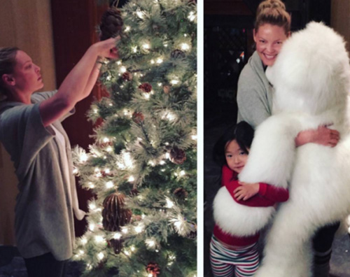 Katherine Heigl Katherine Heigel fa l albero di Natale con Naleigh