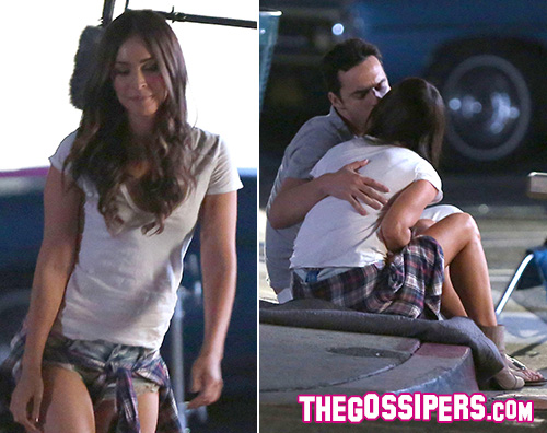 MeganFox Megan Fox arriva sul set di New Girl