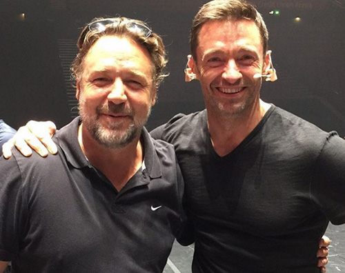 Hugh Jackman e Russell Crowe Hugh Jackman e Russell Crowe si incontrano a Sydney