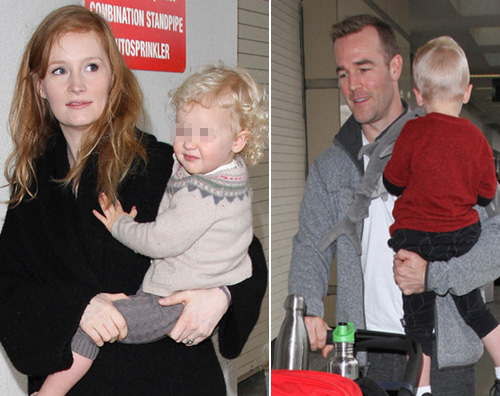 James Van Der Beek James Van Der Beek al LAX con la famiglia