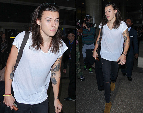 Harry Styles Harry Styles arriva all aeroporto di Los Angeles