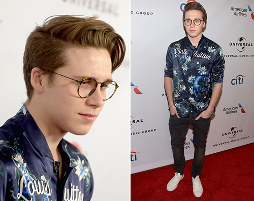 Brooklyn beckham Brooklyn Beckham con la sua presunta fidanzata al Grammy 2016 After Party