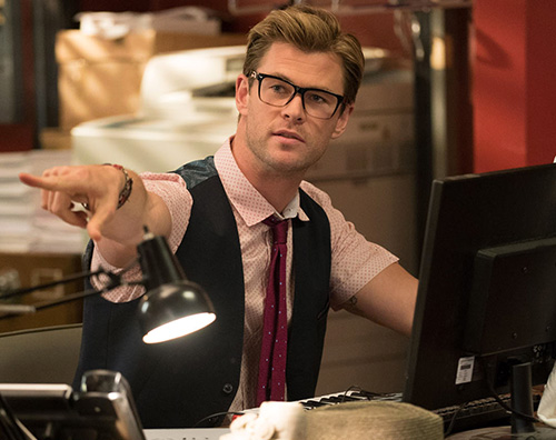 Chris Hemsworth Chris Hemsworth sul set di Ghostbusters