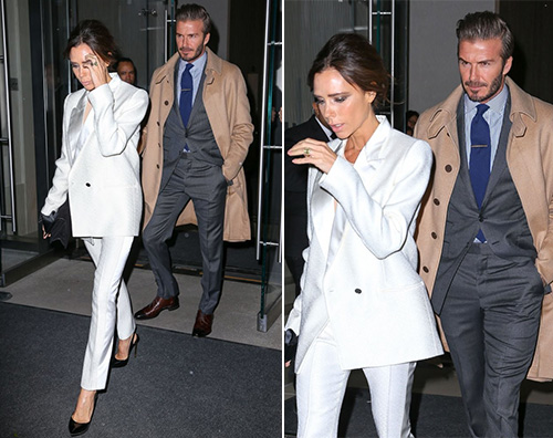 David e Victoria Beckham David e Victoria Beckham a cena da Anna Wintour