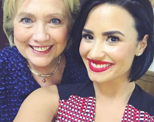 Demi loVATO Demi Lovato sostiene Hillary Clinton