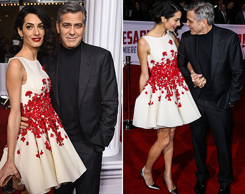George Clooney Amal Alamuddi George Clooney e Amal Alamuddin splendidi alla premiere di Ave, Cesare!