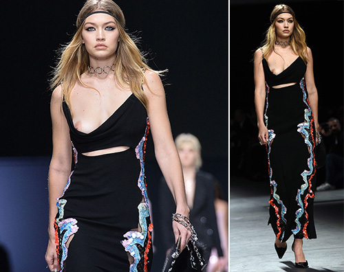 Gigi Hadid 2 1 Gigi Hadid gaffe sexy sulla passerella di Versace