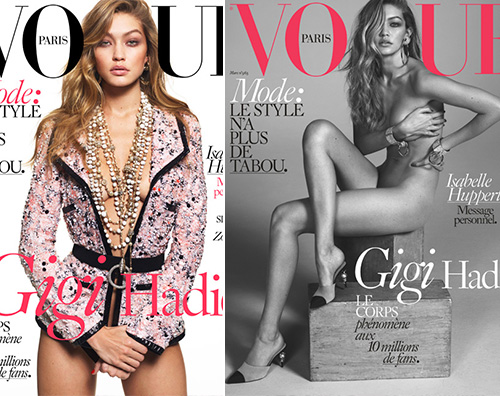 Gigi hadid Gigi Hadid è hot sulla cover di Vogue Paris