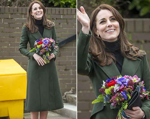 Kate Middleton Kate Middleton ad Edinburgo con un cappotto verde