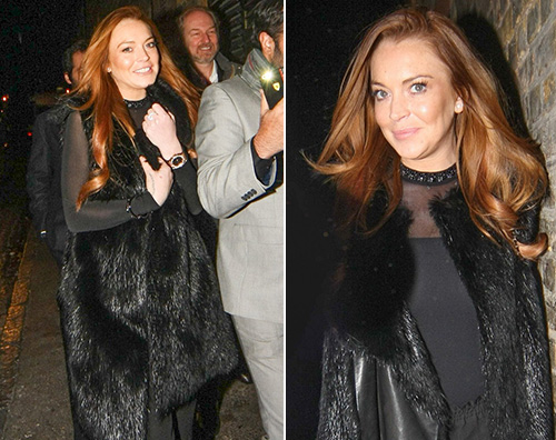 Lindsay Lohan Lindsay Lohan in nero a Londra