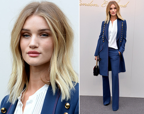 Rosie Huntington Whiteley Rosie Huntington Whiteley a Londra per Burberry