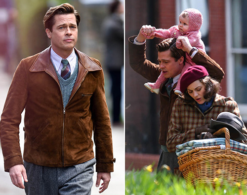 Brad Pitt Marion Cotillard 2 Brad Pitt e Marion Cotillard a Londra sul set di Five Seconds of Silence