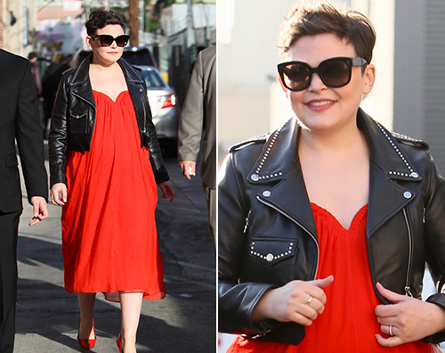 Ginnifer Goodwin Ginnifer Goodwin in rosso da Jimmy Kimmel