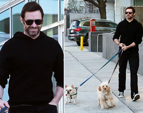 Hugh Jackman Hugh Jackman passeggia con Allegra e Deli